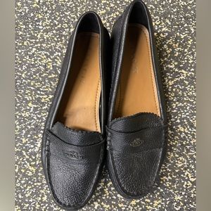 Coach Odette Black Leather Loafers